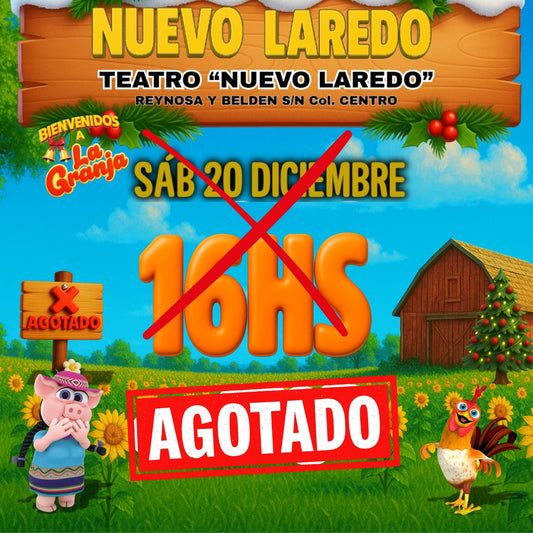 La Granja de Zenón en NUEVO LAREDO/ 🗓️20 DIC| 16hs