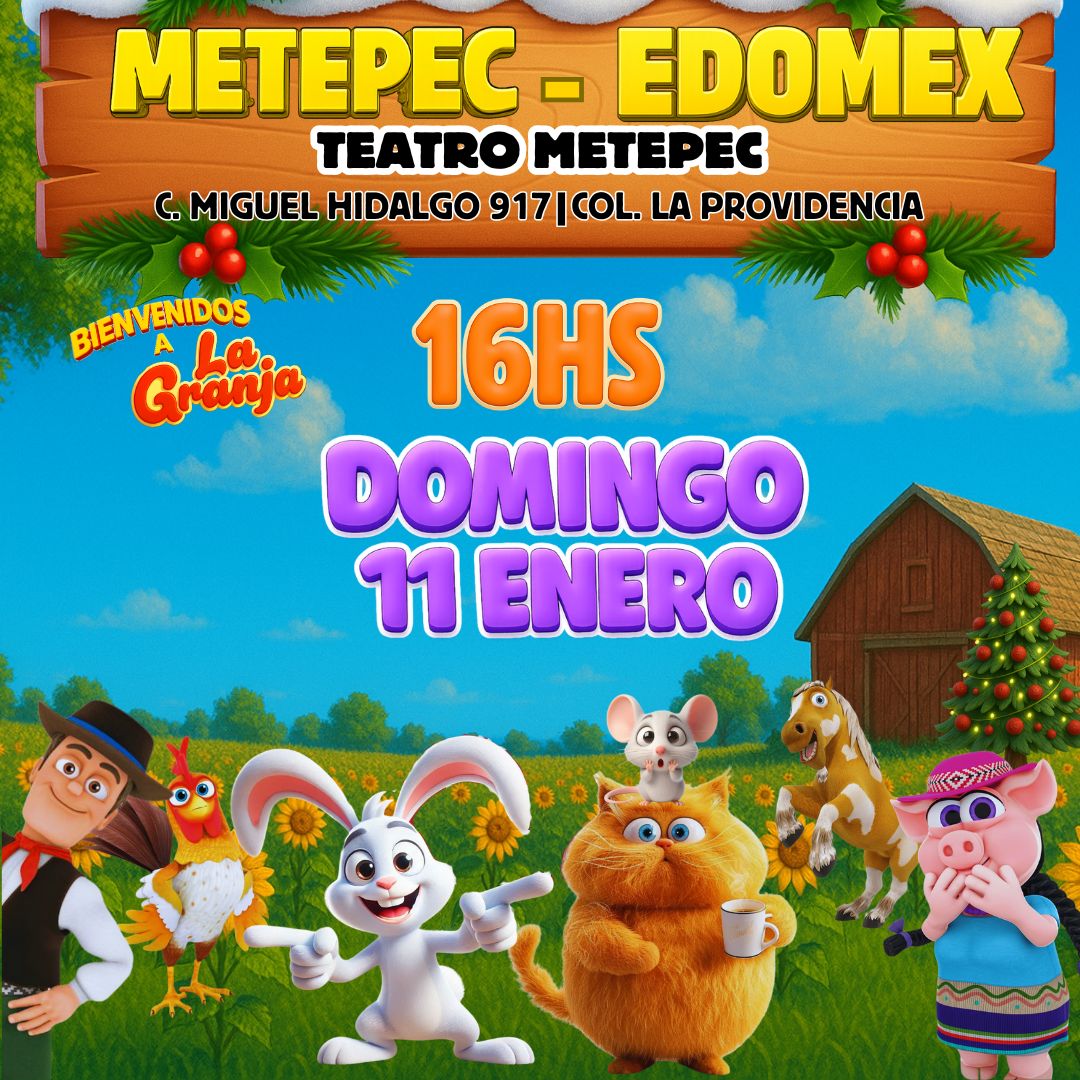 |PRE-VENTA| La Granja de Zenón en METEPEC-EDOMEX/ 🗓️11 ENERO|16hs